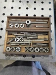 Vintage Star Master And Die Set Wood Case Made Usa Machinist Pipe Taps. Fixed Price $50.00.