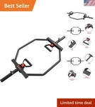 Swivel Handle Olympic Hex Bar With Safety Clips - Ultimate Weightlifting Tool. Fixed Price $149.99.