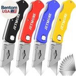 4 Pack Folding Utility Knife With Extra 10PCS Blades, Box Cutters For Home, Offi. Fixed Price $17.57.