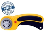 Olfa 45MM Ergonomic Rotary Cutter (RTY-2/DX) Fabric W/blade Cover. Fixed Price $15.59.