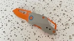 True TRU-FMK-0017 Berm Keychain Folding Knife 4 Orange&gray Plain Blade Linerloc. Fixed Price $29.99.