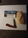 5 1/4 Inch Closed Pocket Knife Ocoee River Lockback Red Bone Frostcutlery (0324). Fixed Price $28.99.