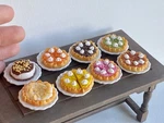 7 Pcs Set 1:6 1:12 Miniature Pumpkin Pie Chocolate Strawberry Slice Dessert Cake. Fixed Price $7.99.