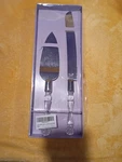 Darice Cake Knife & Server Set Stainless Steel Faux Crystal Handles, 2-PIECE. Fixed Price $9.99.