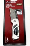 Husky Folding Compact Utility Knife Small Size Lock Back W/belt Clip, Nip. Fixed Price $12.00.