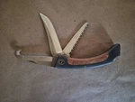 Browning Model 828 Featherweight Big Game 3 Blade Pocket Knife Japan With Case. Fixed Price $90.00.