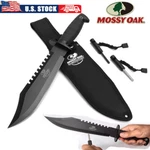 Mossy Oak Survival Hunting Knife W/sheath 15'' Fixed Blade Tactical Bowie. Fixed Price $25.99.