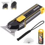 Utility Knife Scraper, 3-IN-1 Retractable Box Cutter With Lanyard & Blade Storag. Fixed Price $27.19.