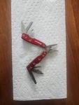 Snap-on Stainless Steel Red Pocket Multi-tool 9-IN-1 Pliers Saw Knife File. Fixed Price $16.99.