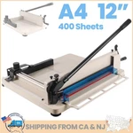 A4 12'' Heavy Duty Guillotine Paper Cutter, 400SHEETS Cutters And Trimmers. Fixed Price $138.55.