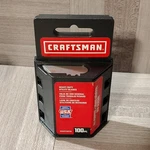 Craftsman 100 Pc Heavy Duty Utility Blades -CMHT11921A- New/open Box. Fixed Price $17.99.