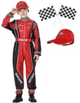 Treyrea Kids Race Car Driver Costume Jumpsuit With Cap & Flags - Boys Dress Up. Fixed Price $60.90.