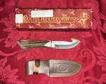 Muela VIPER-11S Gut Hook Fixed Blade 4.5" Stag Handle, Brown Leather Sheath. Fixed Price $150.00.
