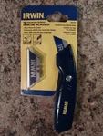 Irwin Fixed Utility Knife, With 3 Blue Blades * 2081100. Fixed Price $8.00.