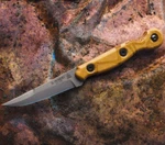 Tops Pionero Fixed Knife 3.38" 1095 Steel Blade Tan Canvas Micarta Handle. Fixed Price $154.79.
