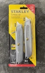 Stanley Classic 99E Retractable Utility Knife 2-PACK Silver Model STHT10273. Fixed Price $19.99.