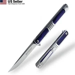 Ohmonlyhoo Folding Knife, 3.5 Inch Pocket For Men With Blue And Silver. Fixed Price $15.66.