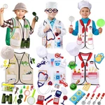 3 Sets Dress Up Clothes For Boys Girls, Explorer Doctor Chef Role Play Outfit.... Fixed Price $47.77.