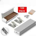 100 Pcs Razor Blades Single Edge Extra Sharp Heat Treated Safety Knife Scrapers. Fixed Price $6.26.