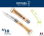Opinel France NO10 Stainless Steel Beech Wood Folding Knife Corkscrew 002578. Fixed Price $48.00.