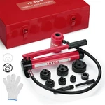 10T Hydraulic Knockout Punch Hand Pump 6 Dies Hole Tool Driver Kit W/ Metal Case. Fixed Price $94.99.