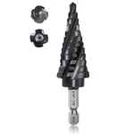 Step Drill Bit For Metal Wood 3/16"-7/8", 4-SPIRAL Flutes, M35 Hss Cobalt Uni.... Fixed Price $20.47.