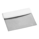 Choice 6 1/4" X 3" Dough Cutter Bench Scraper With White Handle. Fixed Price $15.69.