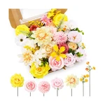 Jspupifip Pink, White, Yellow Artificial Flowers Combo Box Fake Sil... Fast Ship. Fixed Price $34.99.