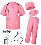 Doctor Costume For Kids 7PCS Toddler Nurse Scrubs Set Halloween Dress Up. Fixed Price $28.95.