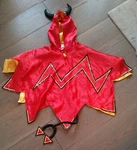 Girls Fairy Tails & Moon Magic Red Devil Horn Hood Cape One Size 7-10 Yrs Old. Fixed Price $18.02.