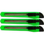 3 Neon Green Utility Knife Box Cutters Heavy Duty Industrial Strength. Fixed Price $6.75.