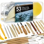 U.s. Art Supply 53 Piece Pottery & Clay Sculpting Tool Set With Storage Box. Fixed Price $38.99.