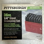 1/4" Steel Metal Letter & Number Set Kit Tool Wood Punch Stamping Case New. Fixed Price $14.99.