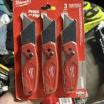 Milwaukee Fastback Compact Folding Utility Knife Set (3-PIECE). Fixed Price $25.00.