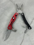 Snap-on Tools Mini Multitool Folding Knife W/ Pliers Red & Black 3" Closed. Fixed Price $24.99.
