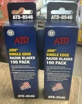 Lot Of Atd 100 Packs .009" Single Edge Razor Blades #8546 200 Total. Fixed Price $22.82.