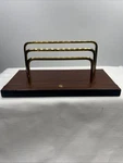 Gold Pfeil Sport Arrow Table Top Desk Mail Letter Rack Organizer Brown Leather. Fixed Price $57.79.