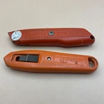 Lot Of Metal Utility Knives Orange Stanley 10-189 And Hyde 5012581. Fixed Price $10.00.