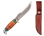 Remington Hunting Knife Fixed Blade Stacked Leather Handle Sheath R15722. Fixed Price $42.99.