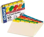 Oxford Index Card Guides With Laminated Tabs Alphabetical A-z Assorted 04635. Fixed Price $11.99.