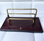 Gold Pfeil Sport Arrow Table Top Desk Mail Letter Rack Organizer Brown Maroon. Fixed Price $99.99.