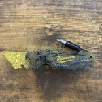 Custom 6IN1 Milwaukee Fastback Cerakote Pattern 48-22-1505 Yellow Black Topo. Fixed Price $79.95.