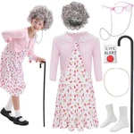Zeroshop 100TH Day Of School Kids Old Lady Costume Girls MEDIUM(8-10YR), Pink. Fixed Price $38.72.