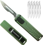 Automatic Utility Knife, Safety Box Cutter Retractable, Edc Push Button Exa. Fixed Price $28.77.