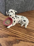 Westland Dalmatian Figurine Item 3203 Dog With Red Bowl Collectible W/ Box. Fixed Price $9.00.