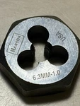 Irwin Hanson M6.3 1.0 Metric 1" Hex Carbon Steel Re-thread Die 6.3MM ( 6629 ). Fixed Price $10.99.