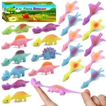 20 Pcs Slingshot Dinosaur Finger Toys, Halloween Party Favors For Small. Fixed Price $16.65.
