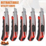 5PCS Heavy Duty Retractable Utility Knife Box Snap-off Cutter+ 40 Spare Blades. Fixed Price $19.99.