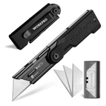 Workpro Folding Utility Knife Quick Change Box Cutter With 10PC Extra SK5 Blades. Fixed Price $20.99.