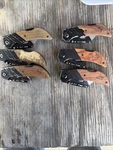 Lot Of 6 Husky Wood Handle Edc Lockback Pocket Knife Utility Razor Box Cutter. Fixed Price $53.85.
